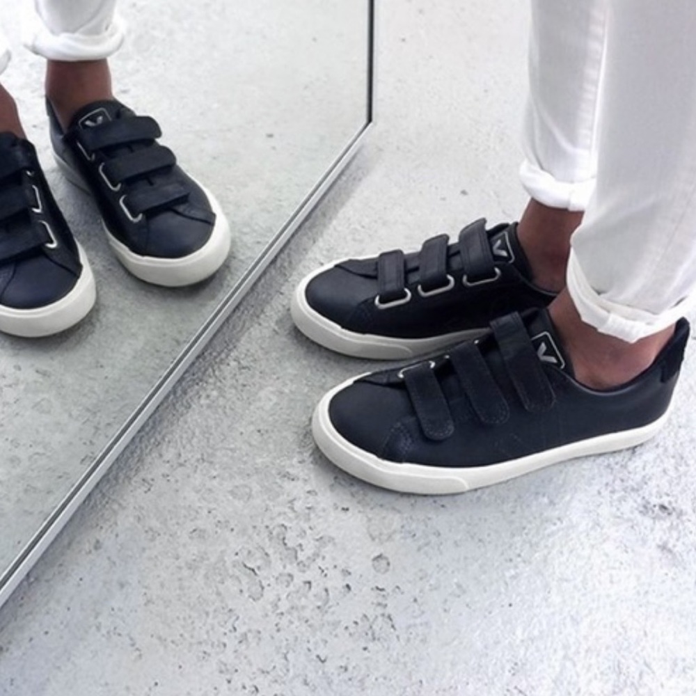 Veja Esplar Leather 3-lock Sneaker Black